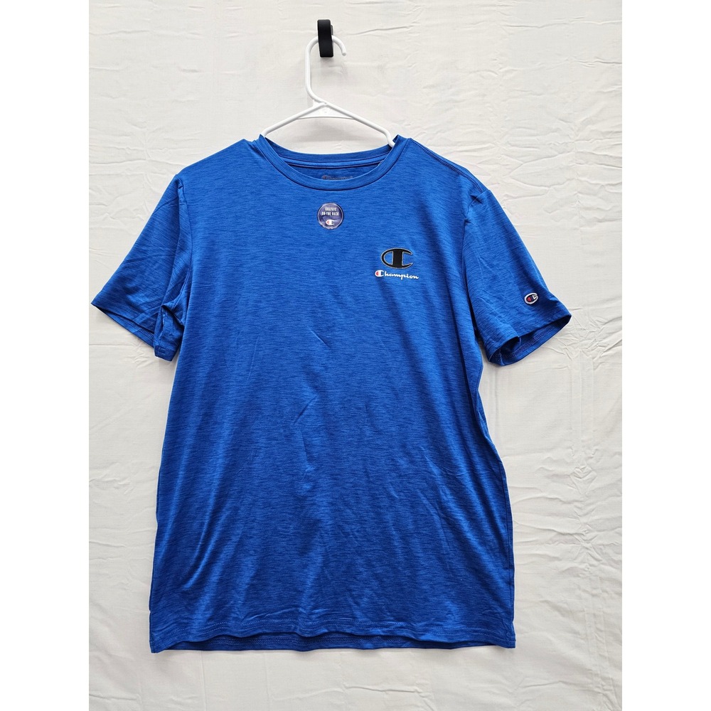 Champion Boys Short Sleeve Graphic T-Shirt Blue Cotton Blend Athletic Size XXL